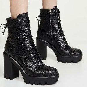 Women’s Giuseppe Zanotti Gintonic leather combat boots. I’ve worn these twice